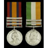 Pair: Sergeant T. McAuliffe, Royal Munster Fusiliers Queen's South Africa 1899-1902, 3 cl...