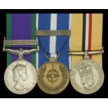 Three: Lance Corporal K. J. Burden, Light Infantry General Service 1962-2007, 1 clasp, No...