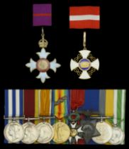 A rare and unusual Great War C.B.E. and Messina Earthquake 'Order of the Crown' group of ten...