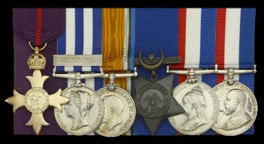 A Great War O.B.E. group of four awarded to Commander Henry Baynham, Royal Navy, Superintend...