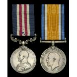 A Great War 'Western Front' M.M. pair awarded to Private T. W. Leithwaite, 1/7th Battalion,...