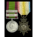 Pair: Private H. Green, 9th Lancers Afghanistan 1878-80, 2 clasps, Kabul, Kandahar (1845....