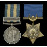 Pair: Major W. Francis, Duke of Cornwall's Light Infantry Egypt and Sudan 1882-89, dated...