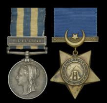 Pair: Major W. Francis, Duke of Cornwall's Light Infantry Egypt and Sudan 1882-89, dated...