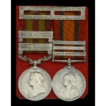 Pair: Private J. Thorne, The Queen's Royal West Surry Regiment India General Service 1895...