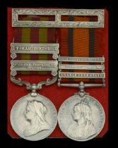 Pair: Private J. Thorne, The Queen's Royal West Surry Regiment India General Service 1895...