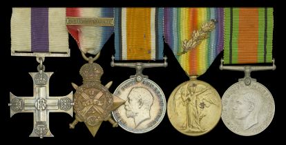 A Great War 'Western Front' M.C. group of five awarded to Major F. B. Hitchcock, Royal Garri...
