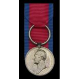 Waterloo 1815 (Abra. Burgess, 1st Batt. 95th Reg. Foot.) with original steel clip and ring s...