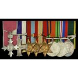 The post-War M.B.E., Second War 'Chindit operations' M.C. group of eight awarded to Captain...