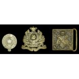Miscellaneous Indian Badges. Comprising a North Western Railway Rifles other ranks waist be...