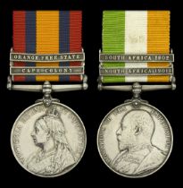 Pair: Private E. Guy, Mounted Infantry, Loyal North Lancashire Regiment Queen's South Afr...