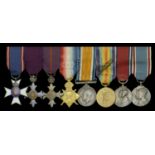 The group of eight miniature dress medals worn by Lieutenant-Colonel Sir Norman G. Scorgie,...