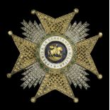 Spain, Kingdom, Royal and Military Order of St. Hermenegildo, Grand Officer's Star, 63mm, si...