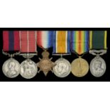 A fine Great War Gallipoli 'Gully Ravine' D.C.M. and inter-War B.E.M. group of six awarded t...