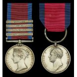 Pair: Private W. Howey, 51st Light Infantry Military General Service 1793-1814, 4 clasps,...