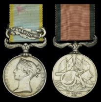 Pair: Captain R. Coote, 46th Foot Crimea 1854-56, 1 clasp, Sebastopol (Lieut. R. Coote. 4...