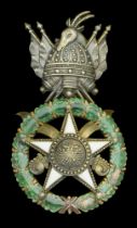 Albania, Kingdom, Order of Scanderbeg, 1st type, Officer's breast badge, by Cravanzola, Rome...