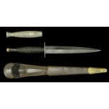 A Third Pattern Fighting Knife. A Third Pattern Fighting Knife, blackened finish, the 17.8...