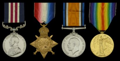 A Great War M.M. group of four awarded to Private J. Cowgill, Motor Transport, Army Service...