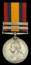 The Queen's South Africa Medal awarded to Private A. Rumball, Duke of Cornwall's Light Infan...