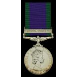 General Service 1962-2007, 1 clasp, South Arabia (24013626 Pte. G. Lunn. SCLI.) nearly extre...
