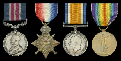 A Great War M.M. group of four awarded to Private W. Fielder, alias W. Traynor, 47th Brigade...