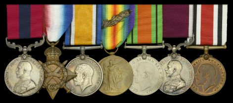 A Great War 'Western Front' D.C.M. group of seven awarded to Battery Sergeant-Major E. P. Fa...