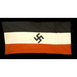 Two German Flags. Comprising a large 3 metre x 1.5 metre black, white and red German nation...