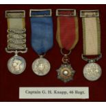 The individually mounted group of four miniature dress medals attributed to Captain G. H. Kn...