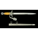 A German Second World War Teno Officer's Dagger A magnificent blade by Carl Eickhorn with i...