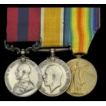 A Great War 'Epehy, March 1918' D.C.M. group of three awarded to Acting Corporal F. J. Green...