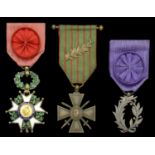 A French Legion of Honour and Croix de Guerre group of three attributed to Captain Ferdinand...