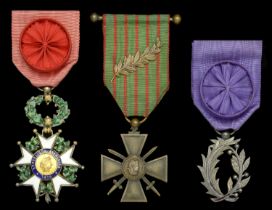 A French Legion of Honour and Croix de Guerre group of three attributed to Captain Ferdinand...