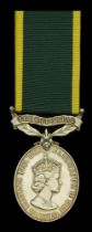 Efficiency Medal, E.II.R., 2nd issue, Territorial (21029091 Sgt. G. J. Stewart. Para.) edge...