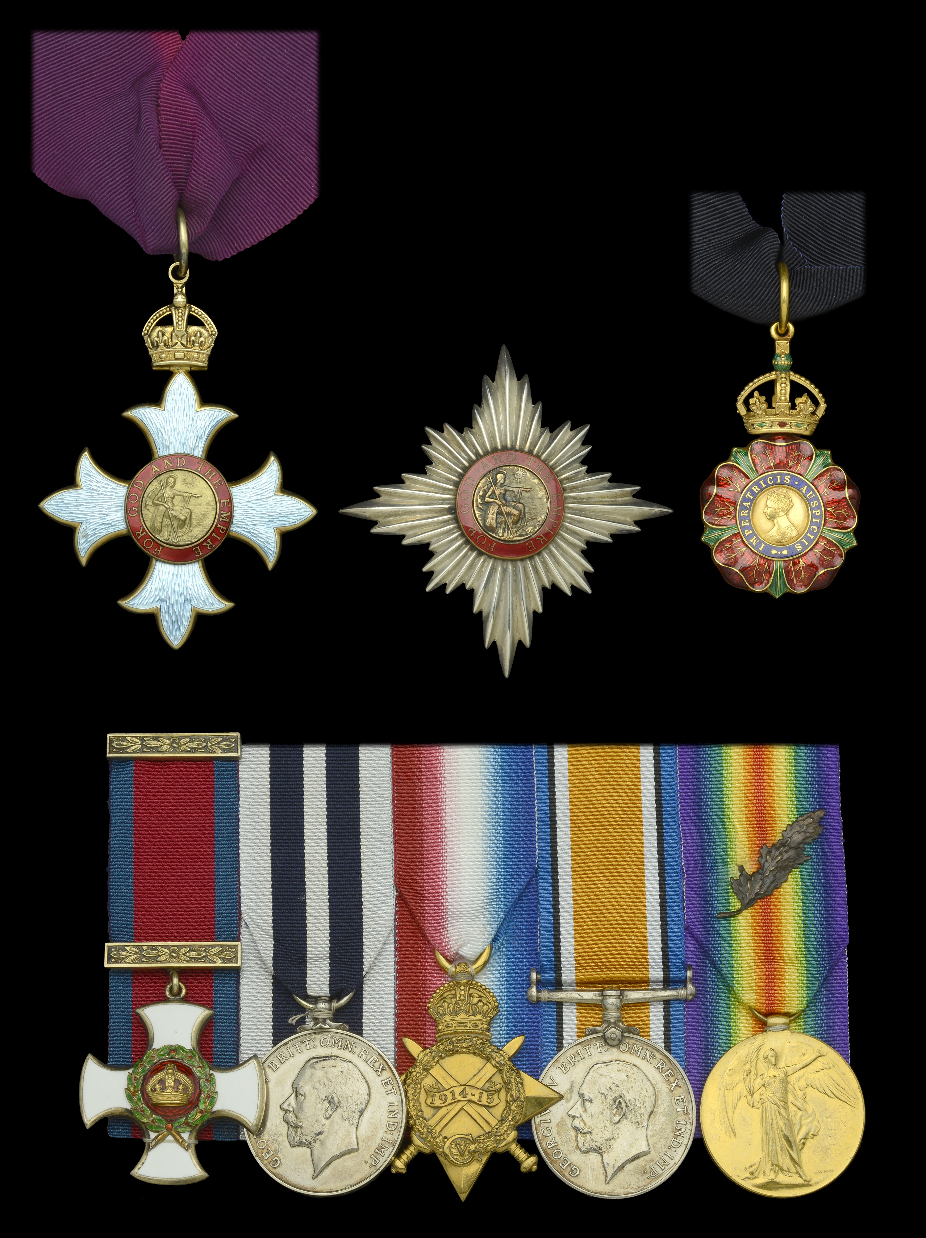 The important K.B.E, C.I.E., D.S.O., K.P.M. group of seven awarded to Sir J. A. Wallinger, D...