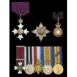 The important K.B.E, C.I.E., D.S.O., K.P.M. group of seven awarded to Sir J. A. Wallinger, D...