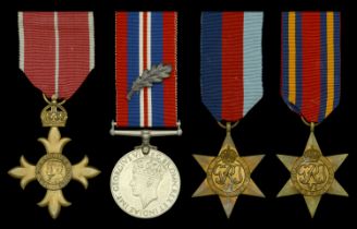 A Second War 'Burma operations' O.B.E. group of four awarded to Lieutenant-Colonel W. Eversd...