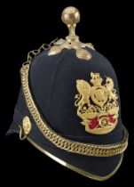 Northern Division Militia Artillery Officer's Blue Cloth Helmet c. 1890-1902. A good qualit...