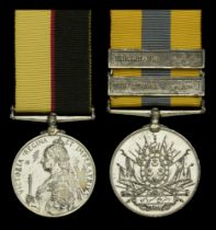 Pair: Private F. Harris, Royal Warwickshire Regiment Queen's Sudan 1896-98 (4227. Pte. F....