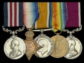 A Great War 'Western Front' M.M. group of five awarded to Battery Sergeant Major D. Dale, Ro...