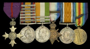 A Great War O.B.E. group of six awarded to Lieutenant-Colonel W. W. Briggs, Army Service Cor...