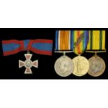A scarce Great War 'Western Front' A.R.R.C. group of four awarded to Sister Zoe B. Douet, Te...