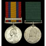 Pair: Sergeant C. J. Buur, Cape Garrison Artillery Queen's South Africa 1899-1902, 1 clas...