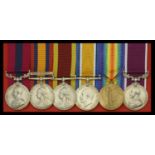 A Great War D.C.M. group of six awarded to Battery Sergeant-Major F. H. Makey, Royal Garriso...