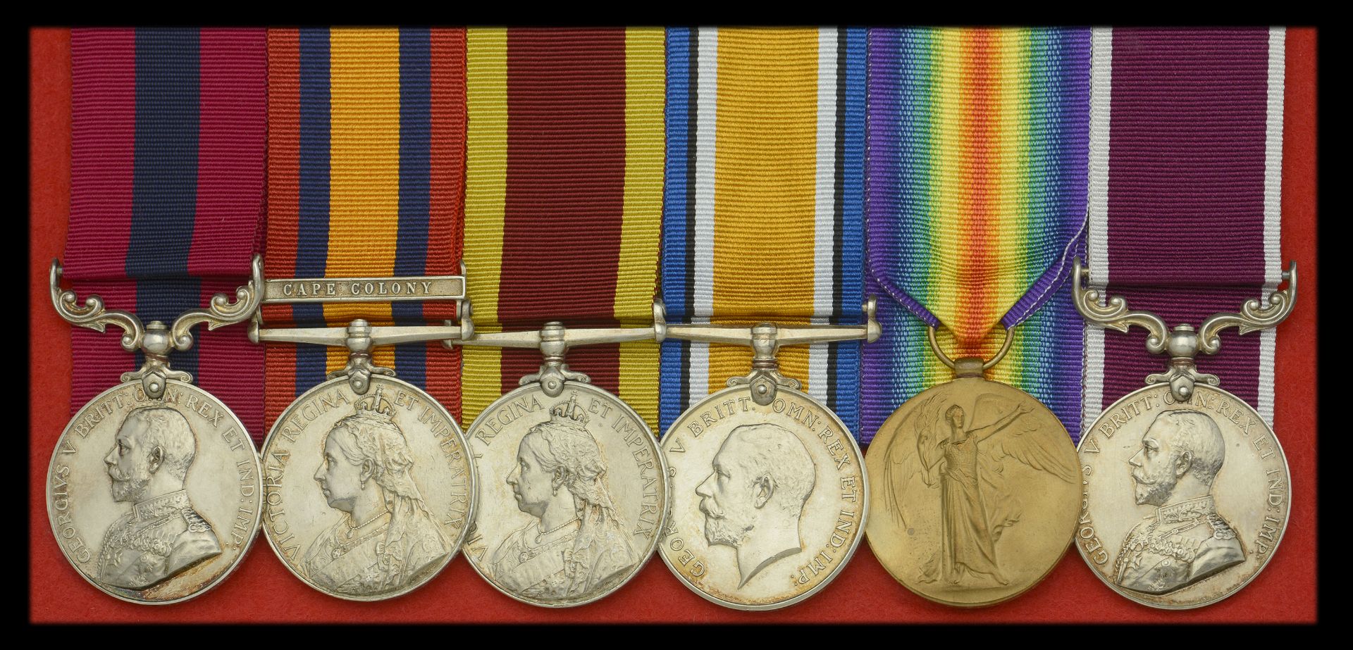 A Great War D.C.M. group of six awarded to Battery Sergeant-Major F. H. Makey, Royal Garriso...
