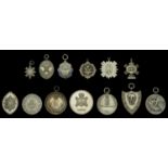 Regimental Prize Medals (13), Highland Light Infantry (10); Cameron Highlanders (3), silver,...