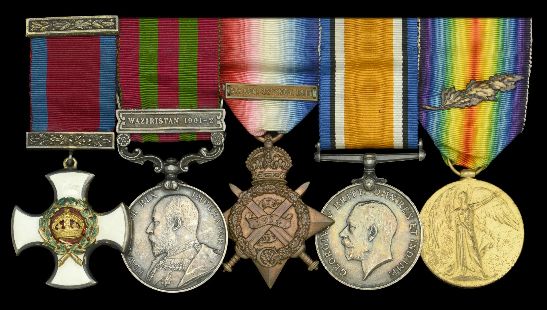 A Great War 'Western Front' D.S.O. group of five awarded to Lieutenant-Colonel E. F. Creswel...