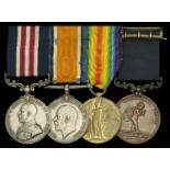 A Great War 'Mesopotamia' M.M. and Royal Humane Society medal group of four awarded to Corpo...