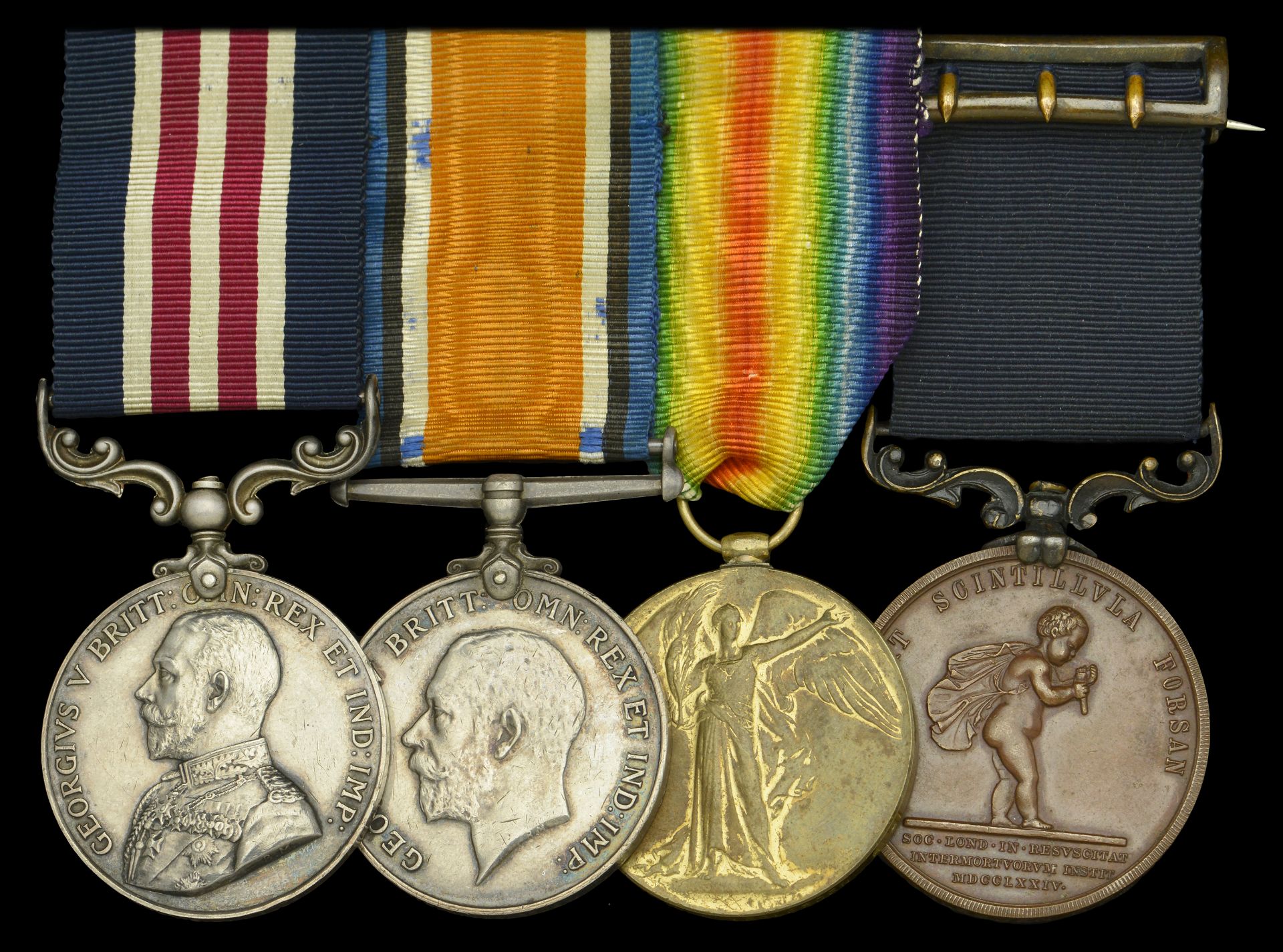 A Great War 'Mesopotamia' M.M. and Royal Humane Society medal group of four awarded to Corpo...