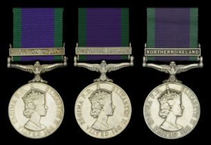 General Service 1962-2007, 1 clasp, Northern Ireland (3) (22567147 S. Sgt. W. Wilson RA.; 22...